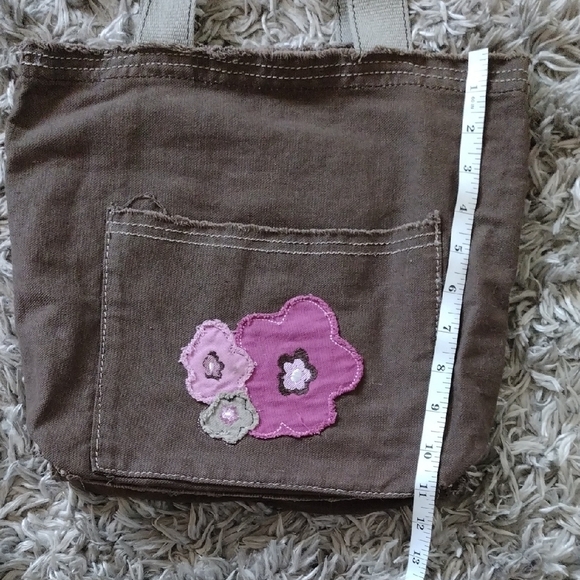 Brown Floral Tote Bag - Picture 3 of 9